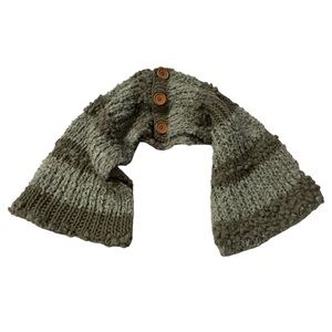 Green Striped Infinity Scarf